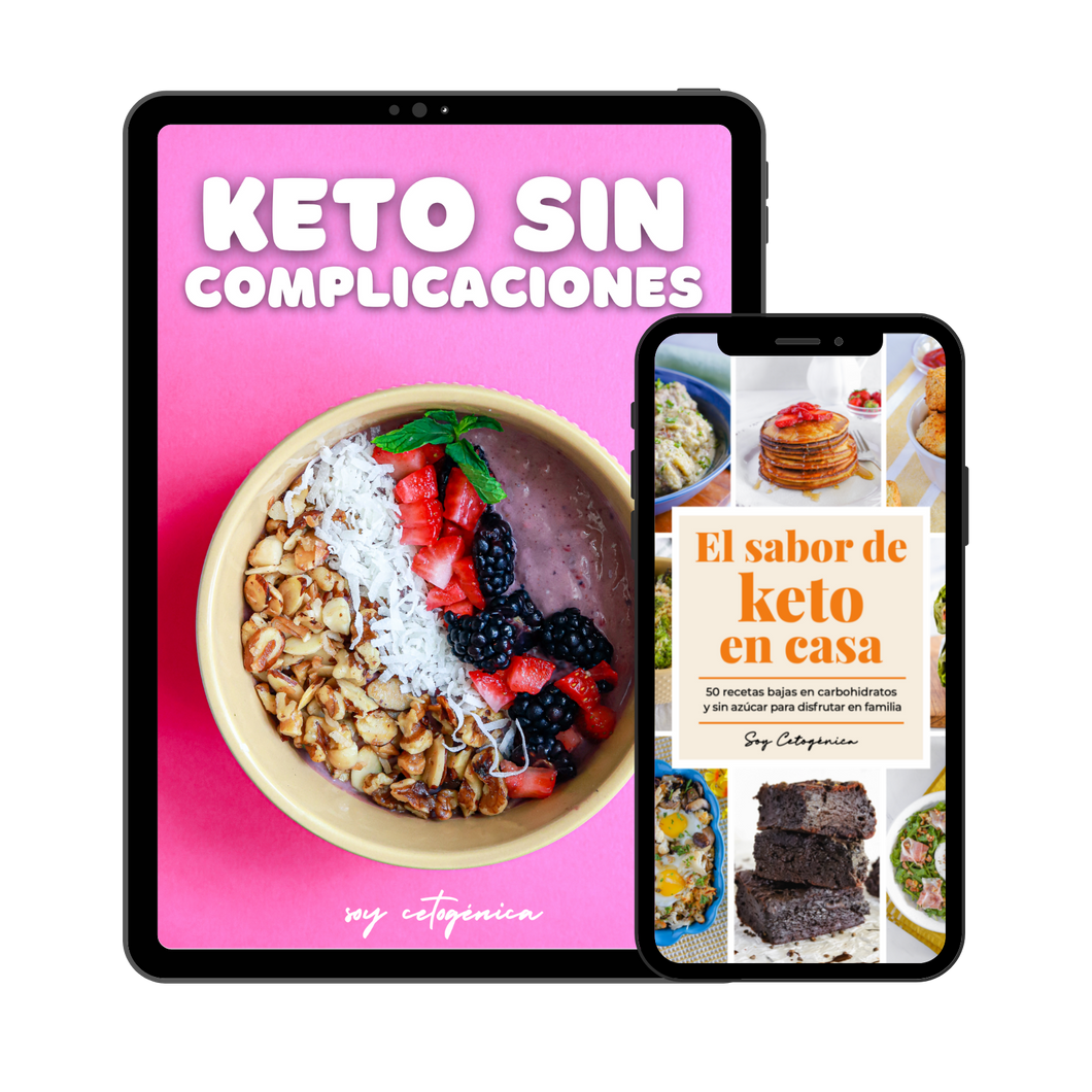 Paquete 2 libros: Libro KETO SIN COMPLICACIONES y EL SABOR DE KETO EN CASA (Digital)